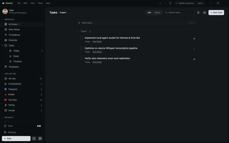 Tasks Execution Live Interaction