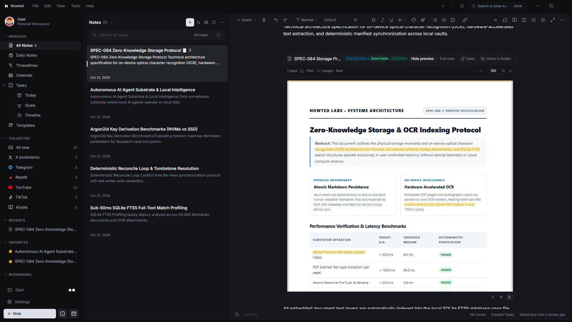 Embedded PDF with On-Device OCR & Instant Preview in a Nowted Note